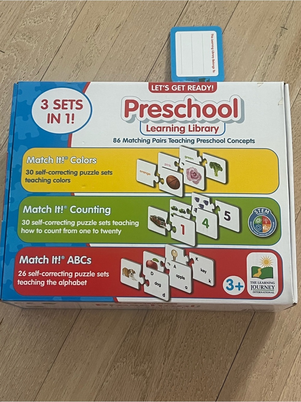 Preschool Learning Library Match-It! Educational Puzzle Set - Blue